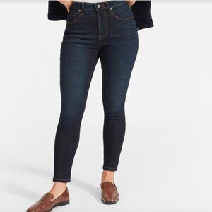Everlane Curvy High Rise Crop Skinny Jean 31 black